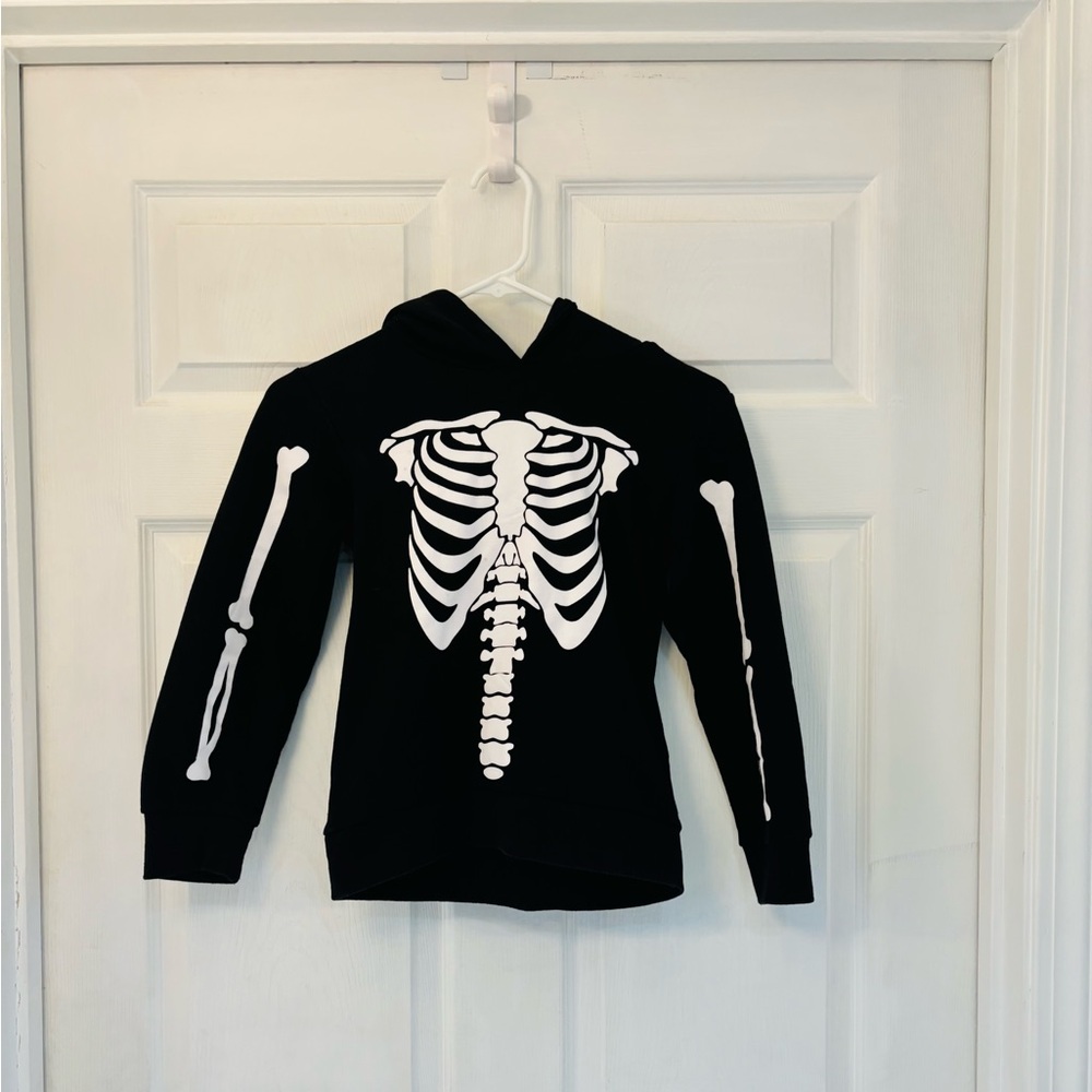 Free People Black Skeleton Kids Hoodie & Pants